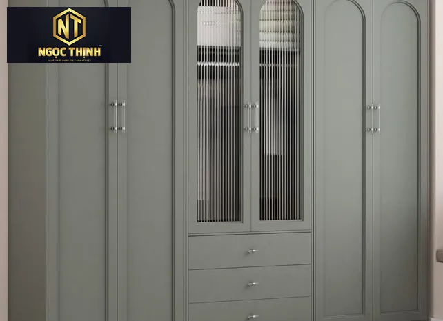 TỦ QUẦN ÁO GỖ MDF PHỦ MELAMINE MẪU 05